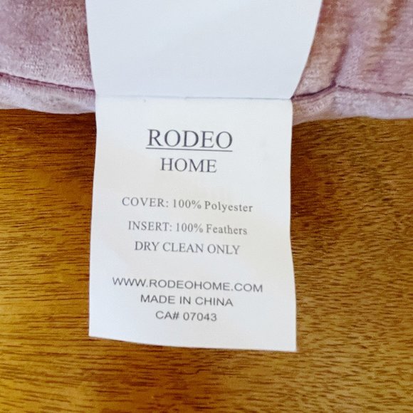 NEW Forever In Love Throw Pillow Pink Stitched Rodeo Home Rectangle Feather NWT - Picture 7 of 7